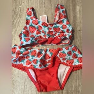 Cat & Jack Red Strawberry Swimwear